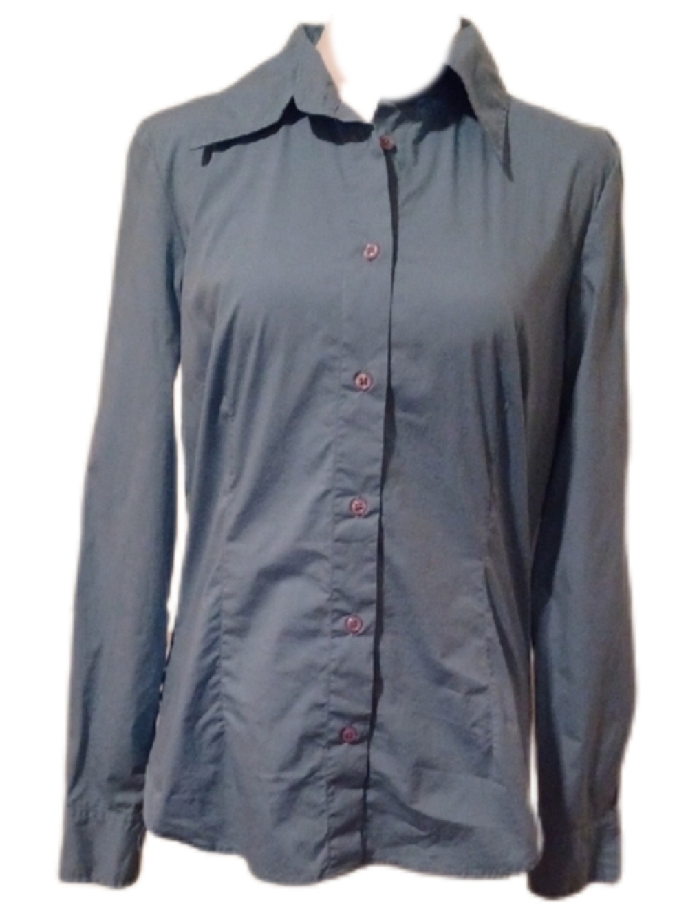 << Moda International Light Blue Shirt Women's Size Medium